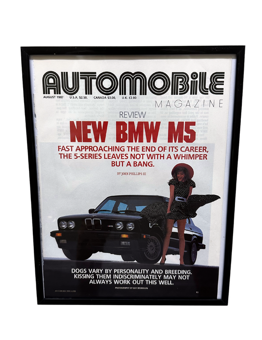 BMW E28 M5 Framed Advertisement (Magazine Cover)