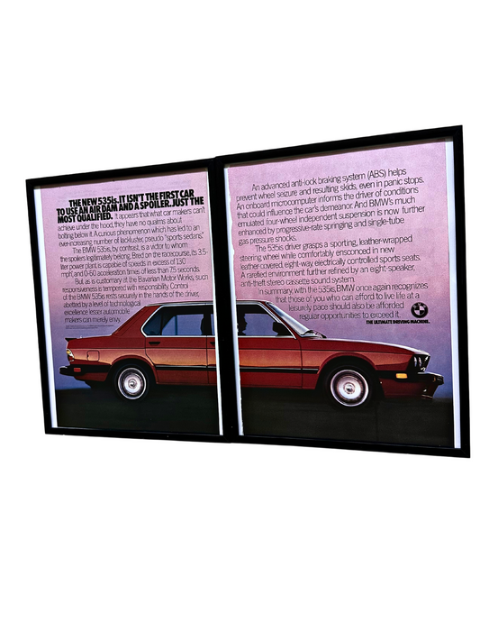 BMW E28 535is Framed Advertisement