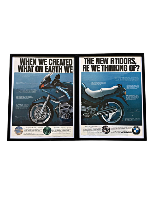 BMW R1100RS Motorcycle Framed Advertisement