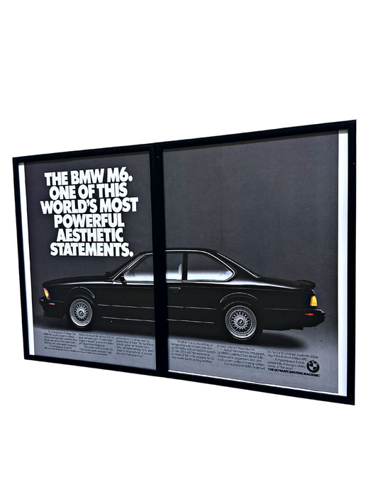 BMW E24 M6 Framed Advertisement