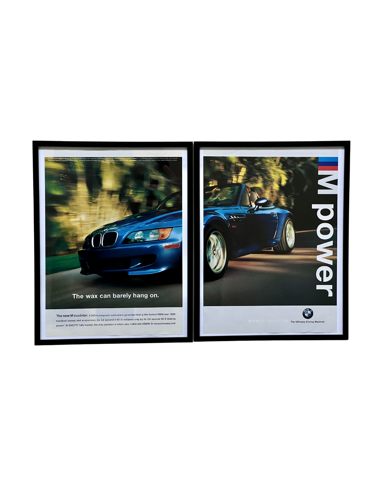 BMW M Roadster Framed Art Advertisement