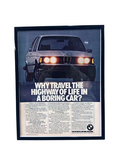 BMW E21 320i Framed Advertisement (1979)