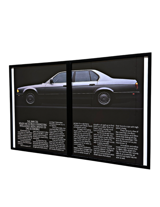 BMW E32 735i Framed Advertisement