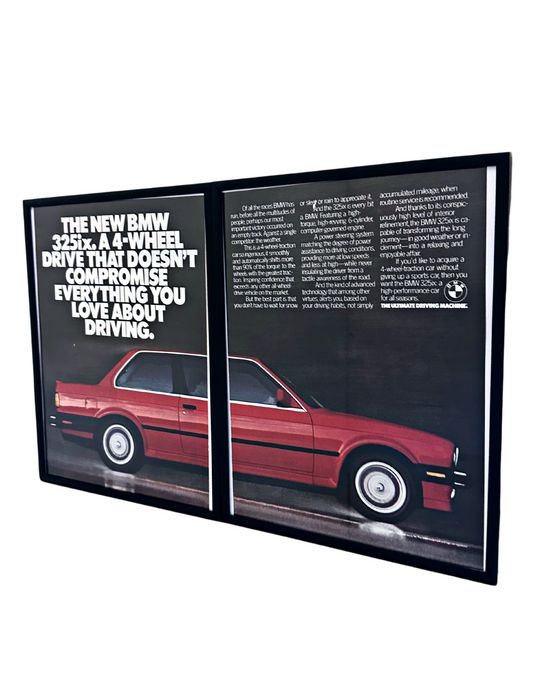 BMW E30 325ix Framed Art Advertisement