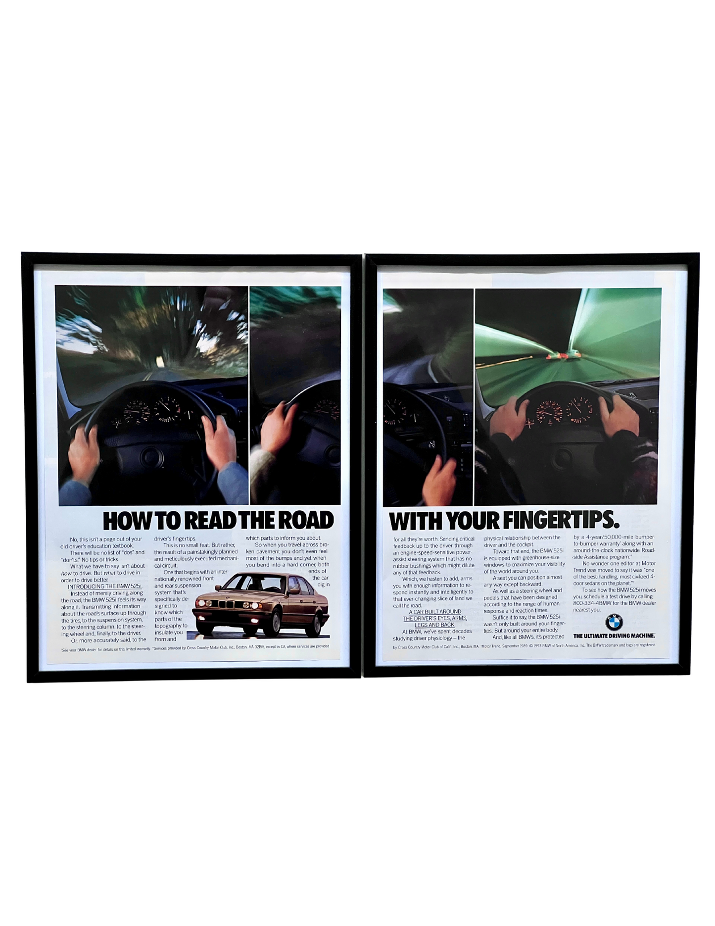 BMW E34 525i Framed Art Advertisement